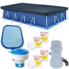 Kit Piscina 10.000 L + Forro, Capa + Filtro 220v + Peneira + Flutuador + Pastilha de Cloro