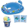 Kit Boia Bote Infantil com Fralda Azul + Boia de Brao Infantil + Baldinho de Praia com 8 Peas em Cores Sortidas