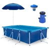 Kit Piscina 5000 Litros + Bomba Filtrante 110v + Guarda Sol 1,50 M Colorido + Mini Clorador