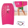 Kit Oculos de Nata��o Prote��o Uv/ Antiemba�ante Rosa + Prancha Bodyboard G 87 X 47 Cm