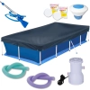 Kit Piscina 3000l + Aspirador Venturi + Flutuador + Pastilhas + Filtro 110v + 2 Espaguetes + Capa e Forro