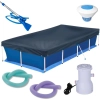 Kit Piscina 3000l + Aspirador Venturi + Flutuador + Filtro 110v + 2 Espaguetes + Capa e Forro Kit Piscina 3000l + Aspirador Venturi + Flutuador + Filtro 110v + 2 Espaguetes + Capa e Forro