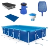 Kit Piscina 10.000 Litros Premium + Filtro 220v 3028l/H Bel + Peneira + Flutuador + Forro + Capa