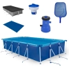 Kit Piscina 10.000 Litros Premium + Forro, Capa + Filtro 220v 3028l/H Bel + Peneira + Flutuador
