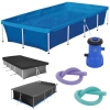 Kit Piscina Retangular 3000 L + Capa e Forro para Proteo + Filtro 220v 3028 L/Hr + 2 Boias Espaguete