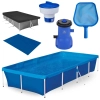 Kit Piscina 3000 Lts Mor em Ao + Capa e Forro + Filtro 220v 3028l/H + Peneira + Flutuador
