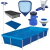 Kit Piscina 3000l + Bomba 220v 3028l/H + Capa e Forro + Aspirador + Peneira + Haste 1,40 M + Flutuador