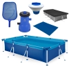 Kit Piscina 3700 Litros Mor + Clorador + Peneira + Filtro 220v 3028 L/H Bel + Capa e Forro