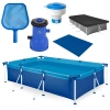 Kit Piscina 3700 Litros em A�o + Flutuador + Capa + Forro + Peneira + Filtro 220v 3028 L/H Bel