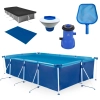 Kit Piscina 5000 Litros Premium + Forro, Capa + Filtro 220v 3028 L/H Bel + Peneira + Flutuador