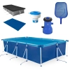 Kit Piscina 5000 Lts de Armao + Capa e Forro + Bomba 220v 3028 L/H Bel + Peneira + Flutuador