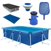 Kit Piscina 6200 Litros Premium + Filtro 220v 3028 L/H Bel + Peneira + Flutuador + Forro e Capa