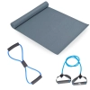 Kit Colchonete Eva + Extensor 1 Via + Extensor em Oito Tenso Forte Exerccios Fsicos