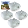 Kit 4 Bases Plsticas para Guarda-sol e Ombrelone de 21 Kg Jardim Piscina Preenchido gua Ou Areia