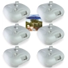 Kit 6 Bases Plsticas para Guarda-sol e Ombrelone de 21 Kg Jardim Piscina Preenchido gua Ou Areia