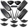 Kit 17 Peas para Sushi Comida Oriental com Travessas Pratos Hashis e Molheiras