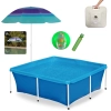 Kit Piscina Estrutural 2000 Lts + Guarda Sol Fps 70 1,50 M + Base + Bola Infl�vel 40 Cm + Lan�a �gua