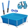 Kit Piscina Mor Estruturada 2000 Litros + culos de Natao e Touca Infantil Azul + 2 Espaguetes Macarro