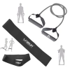 Kit Extensor Elastico com Ala Tenso Extra Forte + Mini Band Extra Forte Treino Exercicio Musculao