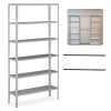 Kit Organizador Estante Multiuso 06 Prateleiras + 2 Varo Barra Multiuso 70cm