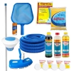 Kit Completo para Limpeza de Piscinas com 15 Itens para Manuteno Haste, Mangueira e Produtos