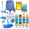 Kit Limpeza para Piscinas Completo com 18 Itens para Manuteno, Utenslios e Produtos