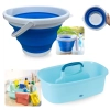 Kit Cesto Organizador Multiuso com Divisrias e Ala + Balde Dobrvel Retrtil 10 Litros com Ala