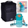 Kit Bolsa Trmica Porttil de 5 Litros Colorida + Garrafa Trmica Infantil Azul 500 Ml Inox com Ala