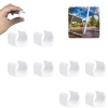 Kit 8 Protetores para Cadeira de Praia Quadrado Branco / Protetor de P para 2 Cadeiras Mor Evita Riscos