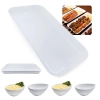 Kit 2 Travessas 31cm Buffet Restaurante Poro + 4 Mini Tigelas Formato Gota para Molhos e Finger Food
