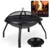 Churrasqueira e Fogueira Lareira Brasa Porttil Dobrvel em Ao a Carvo