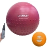 Kit Bola Suia 65cm de Pilates Textura Cravo Massage Ball + Mini Bomba + Mini Bola de Peso 1kg