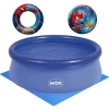 Kit Piscina Infantil 1000lts Mor Redonda Inflavel + Capa e Forro + Bola e Boia Circular Homem Aranha