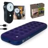 Kit Colcho Inflvel Solteiro Mor + Bomba de Ar Recarregavel Via Usb Portatil