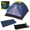 Kit Barraca 4 Pessoas Iglu Mor Coluna D gua 300mm + Saco de Dormir Solteiro + Isolante Trmico