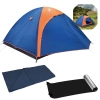 Kit Barraca Falcon 4 Pessoas Coluna D gua 1000mm + Saco de Dormir Solteiro + Isolante Trmico