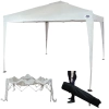 Kit Gazebo Articulado X-flex Branca Mor Tenda Praia 3x3 Sanfonada + Bolsa para Transporte com Rodas
