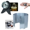 Kit Conversor para Gas Tubo de Fogareiro Compacto + Protetor de Vento para Fogareiro Dobravel 75cm