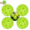 Kit 4 Bolas Pickleball Outdoor 40 Furos Leve Bolinha Esporte Bel Verde