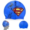 Touca de Natao Infantil Silicone Personagem Super-homem Liga da Justia Piscina Natao Praia Bel