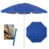 Kit Guarda Sol 1,60 M Azul Royal em Aluminio e Bagum + Saca Areia Colorido