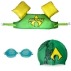 Kit Colete Infantil + Touca e culos de Natao Personagem Aquaman Liga da Justia para Praia