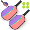 Kit 2 Raquetes para Pickleball Art Bel Esporte em Fibra de Vidro com Bordas de Proteo + 4 Bolinhas