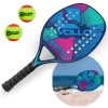 Kit Raquete de Beach Tennis de Praia Power 100 Vollo Azul + 2 Bolinhas Btx 60 Stage 2