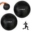 Kit 2 Mini Bolas Overball 25 Cm Preta para Pilates Fisioterapia Liveup Yoga Exercicios Gin�stica