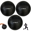 Kit 3 Mini Bolas Overball 25 Cm Preta para Pilates Fisioterapia Liveup Yoga Exercicios Ginstica