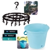 Kit Balde 12 Lts com Espremedor Removvel + Mini Varal de Roupas Intimas + 48 Prendedores Pretos