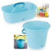 Kit Cesto Organizador Multiuso com Divisrias e Ala + Balde 12 Litros com Suporte Espremedor Removvel