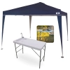 Kit Pia Lavatorio Port�til Mesa Dobravel Sink + Tenda Articulada 3x3m Gazebo X-flex Azul