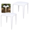 Kit 2 Mesas em Plastico Branca Quadrada 70x70 Bela Vista Mor para Bar Eventos Praia